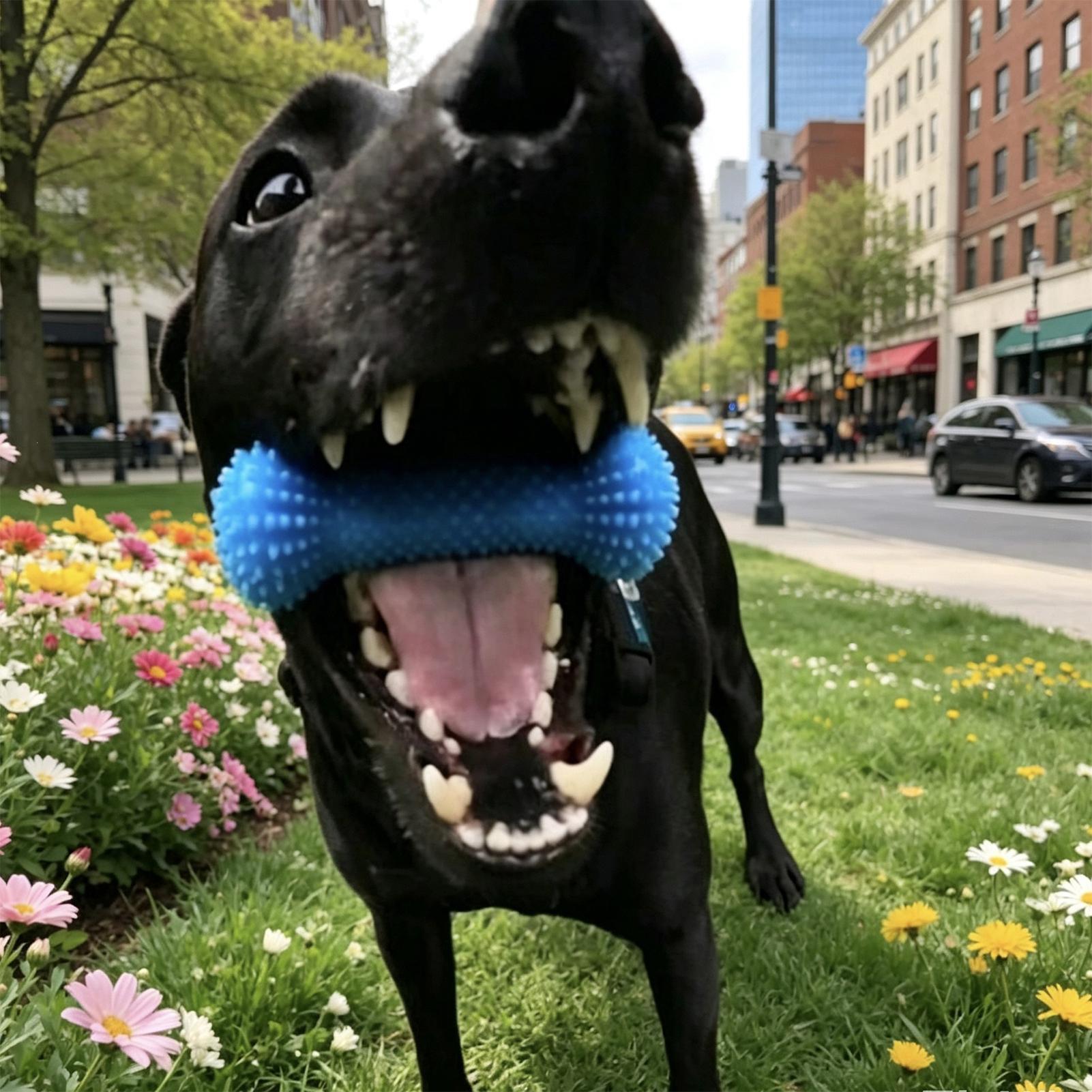 Rubber Treat Dispensing Dog Toy - Brinquedos para Cães: Bastões de Mastigar