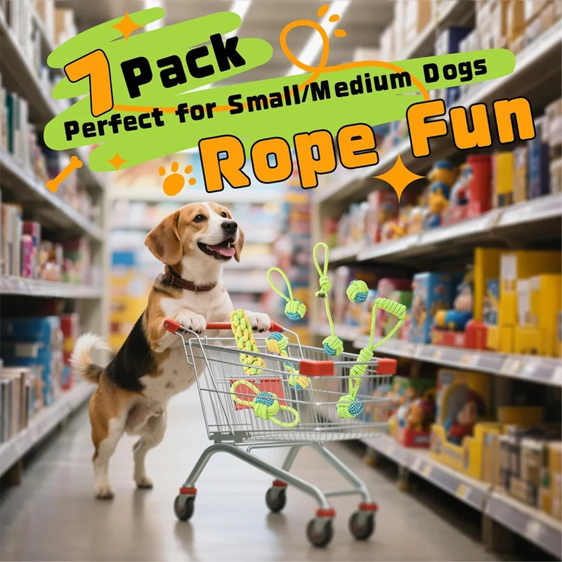 Brinquedos de Corda para Cães  - Dog Rope Toy Aggressive Chewers avaliação e preço